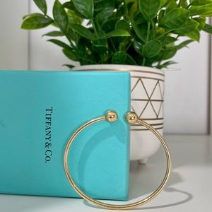 Tiffany & Co 18K rose gold Hardwear BALL 8MM wire bracelet in medium size